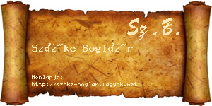 Szőke Boglár névjegykártya